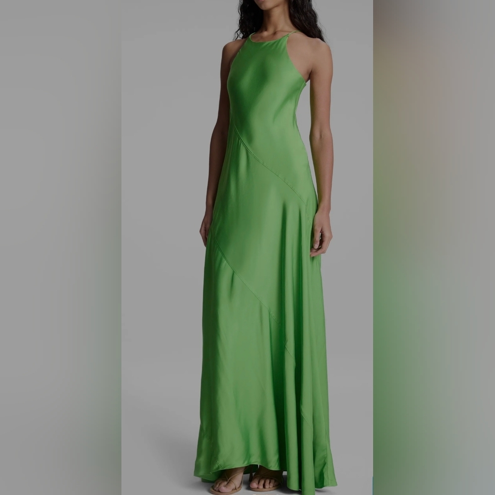 A.L.C. Sybil Satin Maxi Dress 6